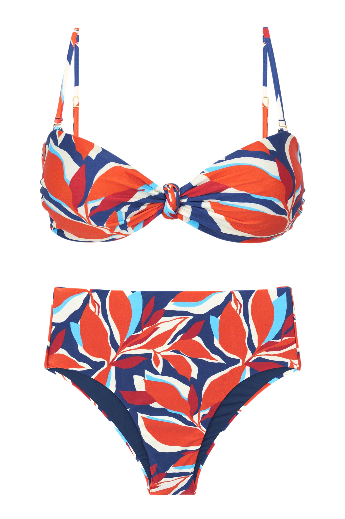 Product Front: Rio De Sol Set Set Leaves Bandeau-Joy Hotpants