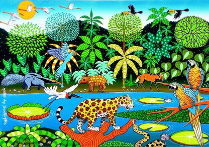 Product Front: Bali Blue Pareo Canga Pantanal Naif