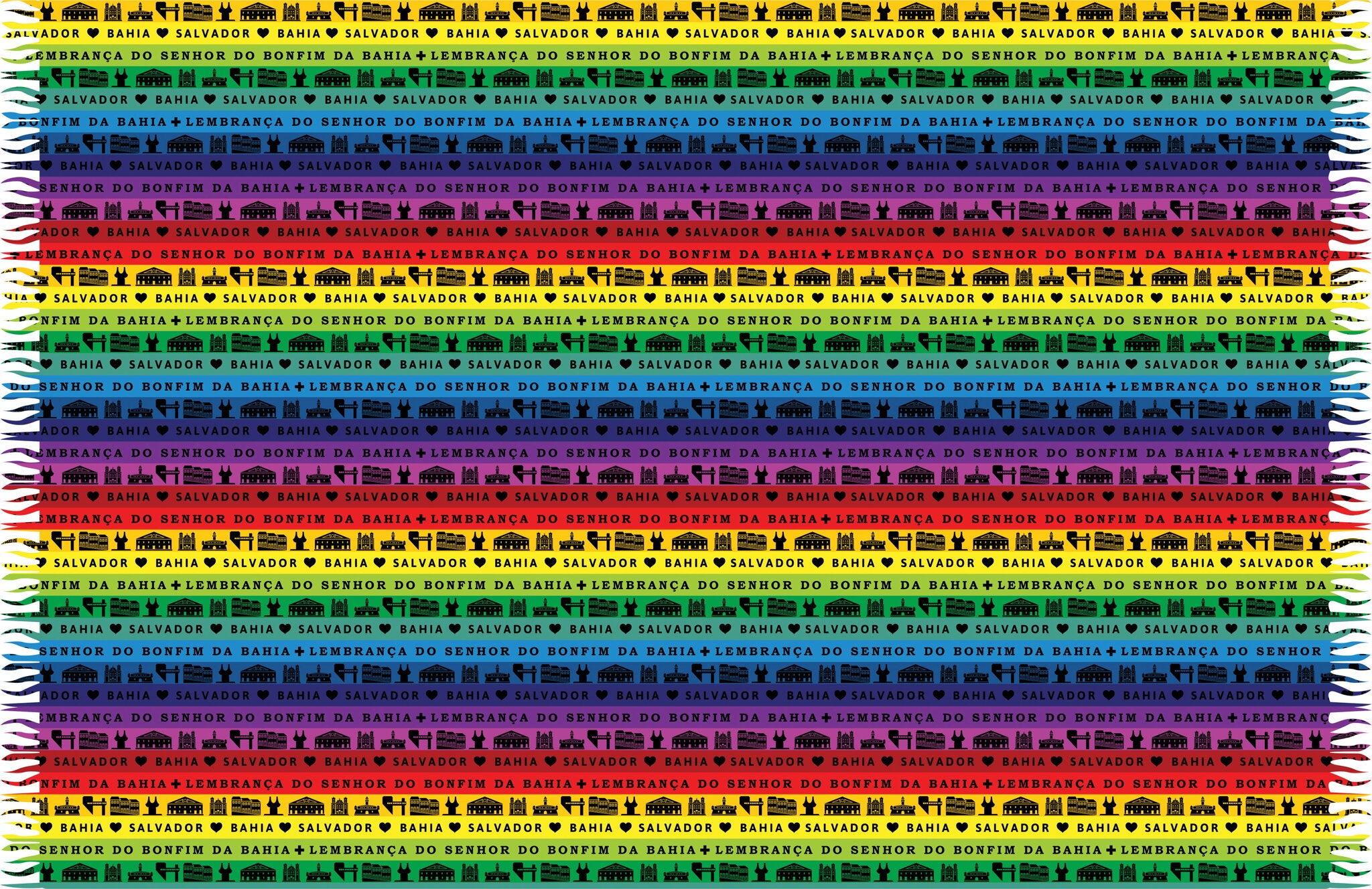 Product Front: Bali Blue Pareo Fitinha Salvador Rainbow