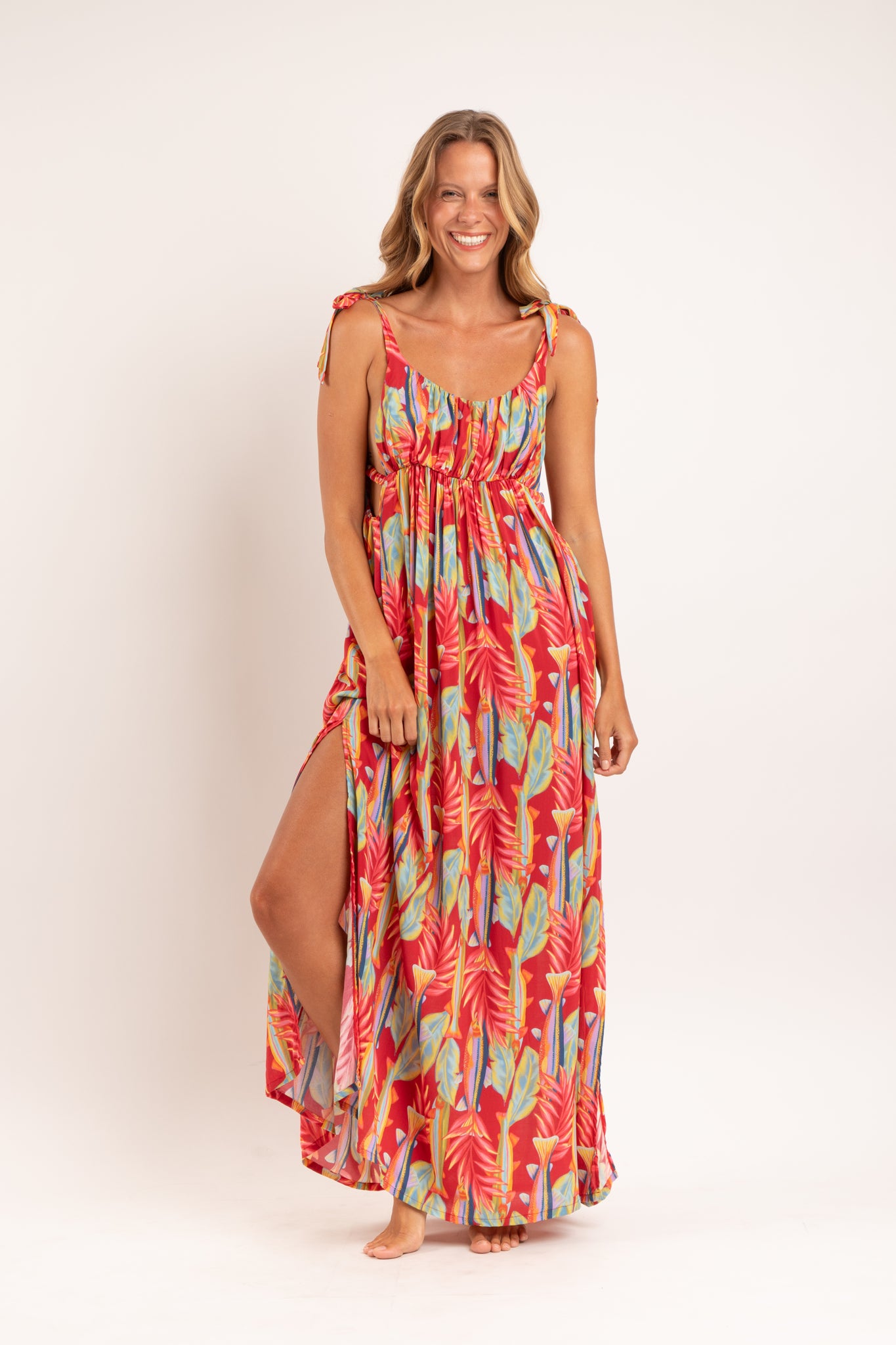 Image 04: Rio De Sol Maxi Dresses Sea-Bloom Long Dress Chiara