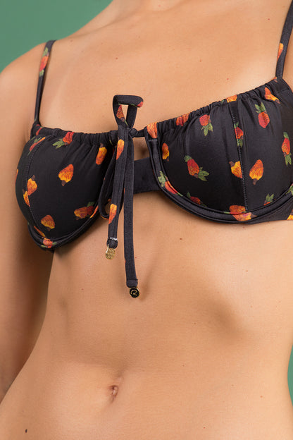 Image 08: Rio De Sol Top Top Cashew Balconet-Tie