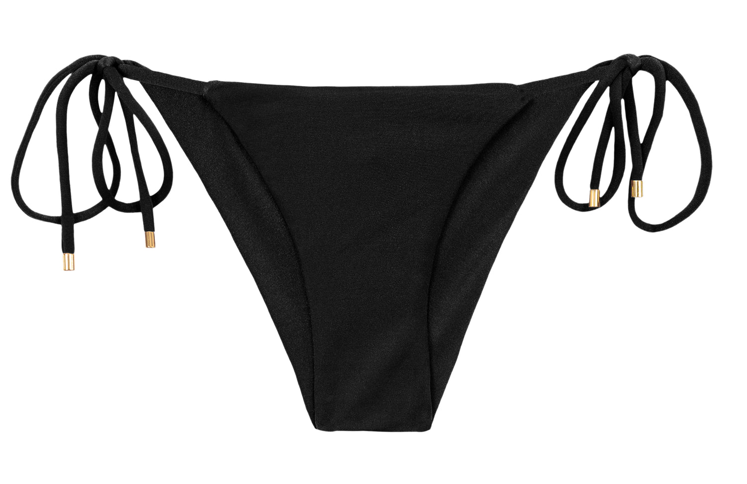Product Front: Rio De Sol Bottom Bottom Shimmer-Black Cheeky-Tie