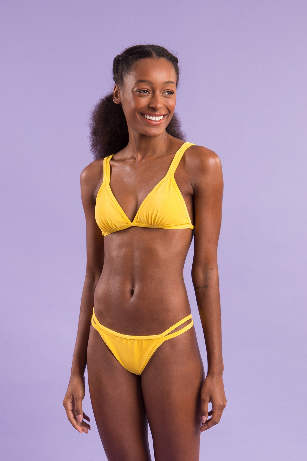 Image 10: Rio De Sol Two Piece Swimwear Set Malibu-Yellow Tri-Duo Mini-Duo