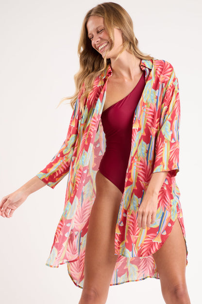 Image 06: Rio De Sol Shirtdress Sea-Bloom Chemise Gabriele