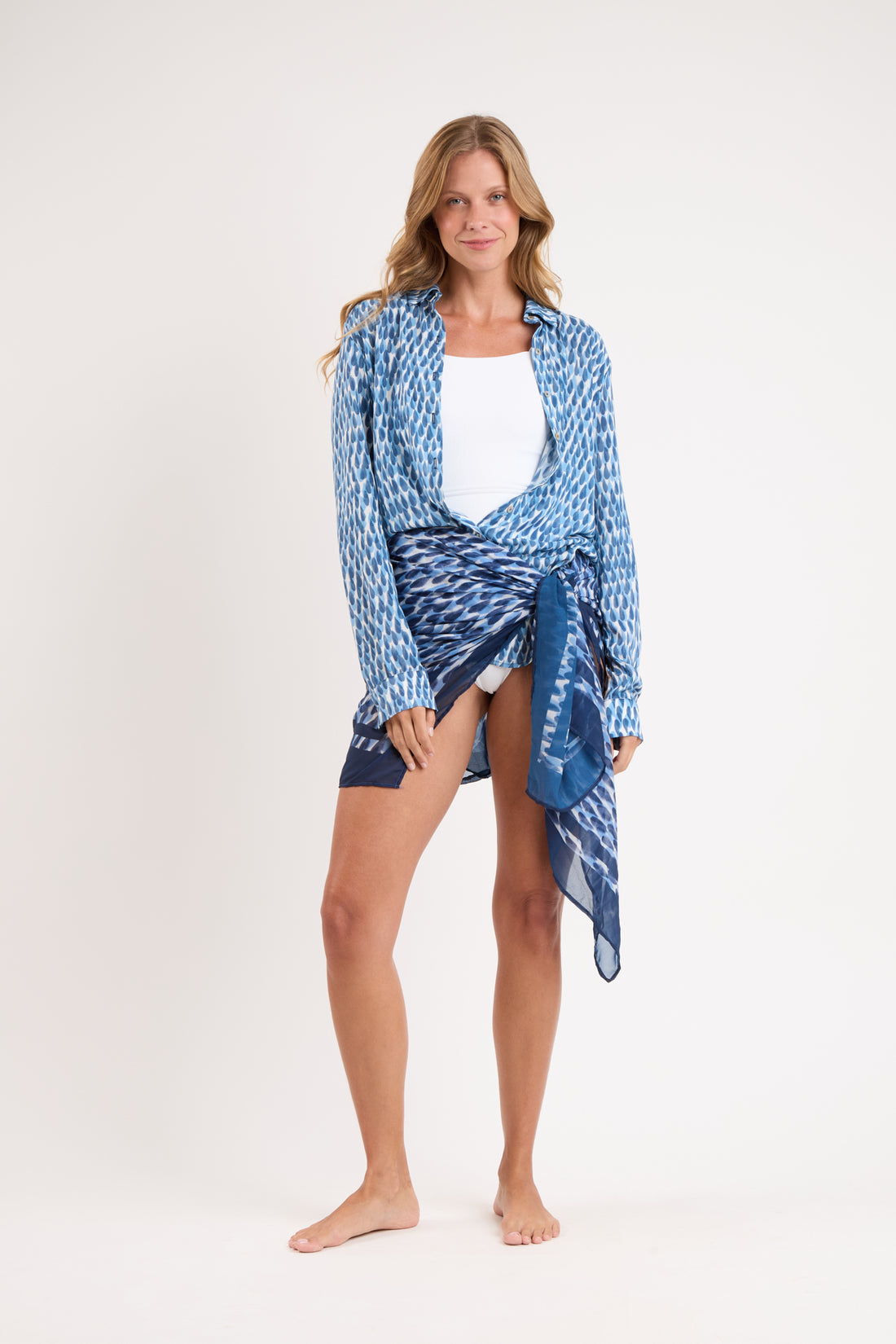 Model Front: Rio De Sol Pareo Chuva Canga