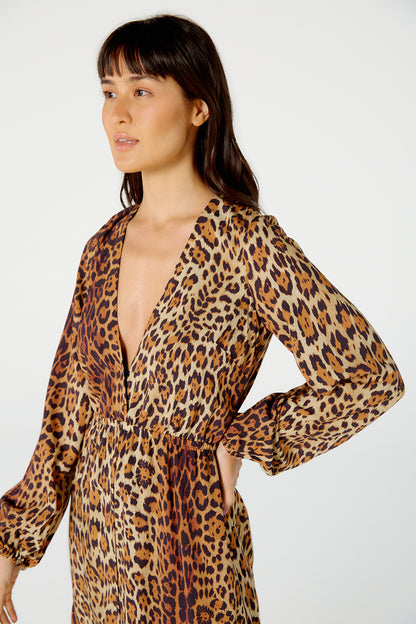 Image 07: Blueman Maxi Dresses Vestido Midi Manga Vivian Pintada