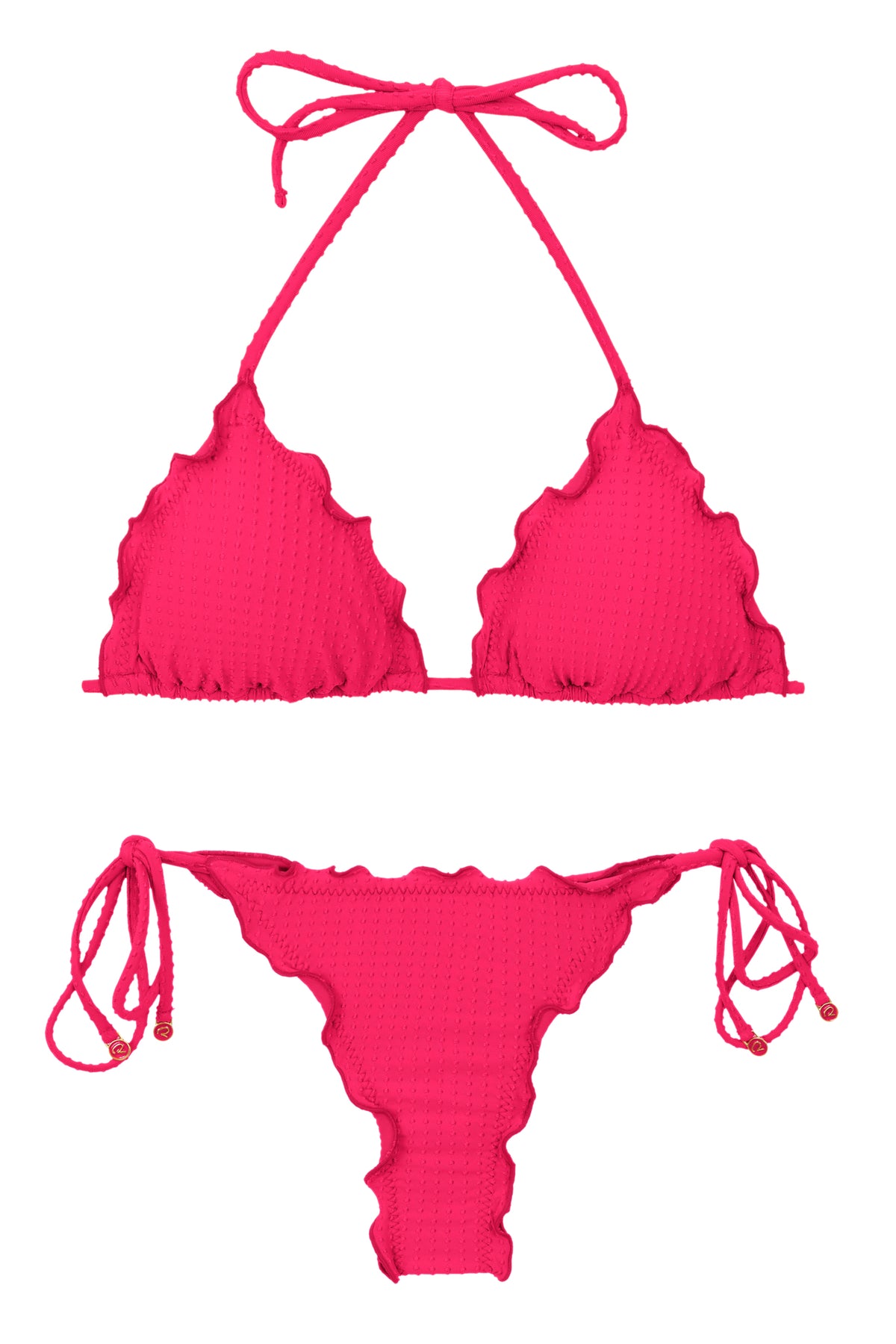 Product Front: Rio De Sol Two Piece Swimwear Set Dots-Virtual-Pink Frufru-Fio