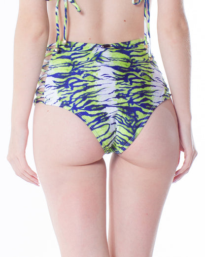 Model Back: La Playa Bottom Bottom Tiras Cruzadas Tigre Pop
