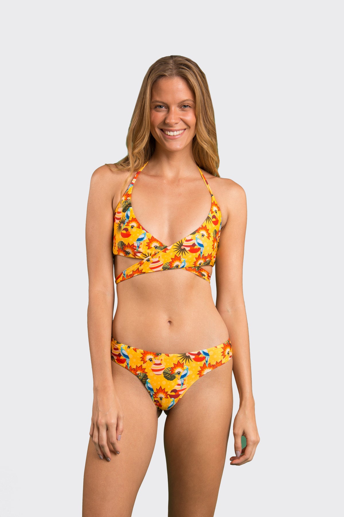 Model Front: Rio De Sol Two Piece Swimwear Set Stories Kate Ciao