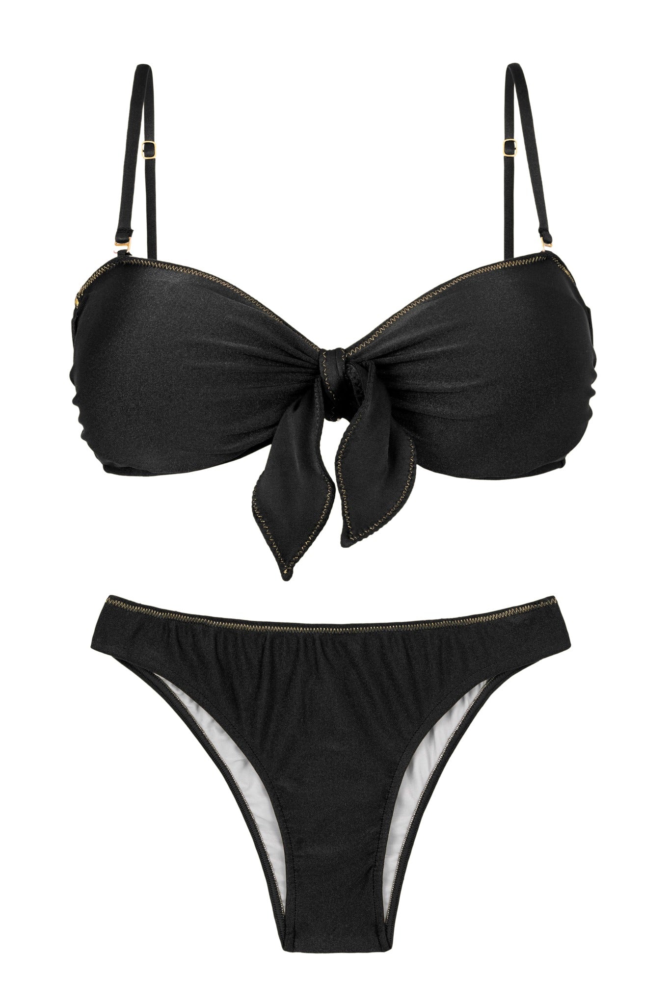 Product Front: Rio De Sol Set Set Shimmer-Black Bandeau-No Essential