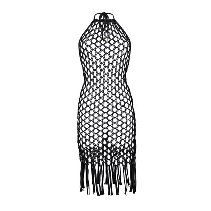Product Front: Rio De Sol Midi Dress Black Serena Dress