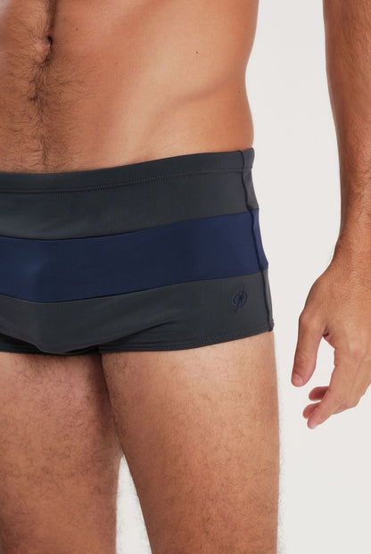 Image 03: Blueman Sunga / Boxer Sunga Army Crepúsculo Bicolor Liso Cinza
