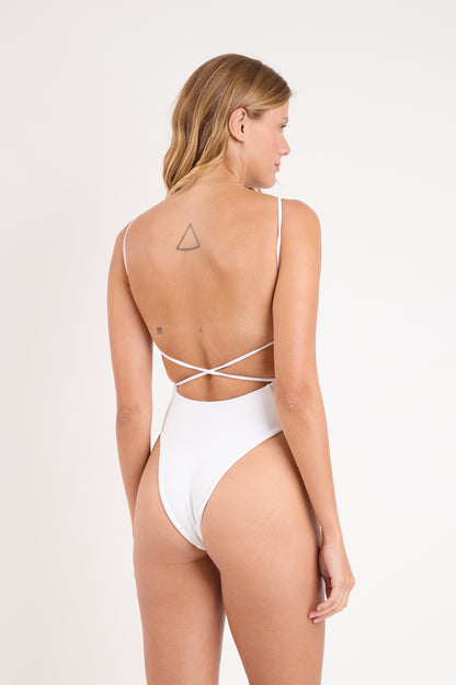 Model Back: Rio De Sol One-Piece Sand-White Adele