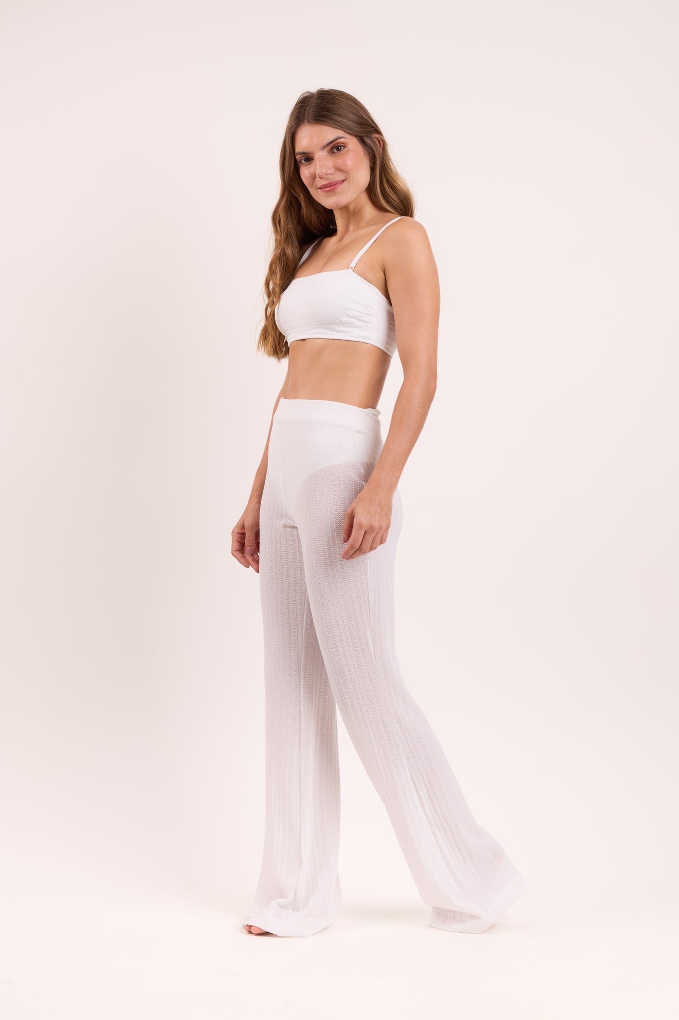 Image 02: Rio De Sol Beach Trousers Memphis-White Pants Lana