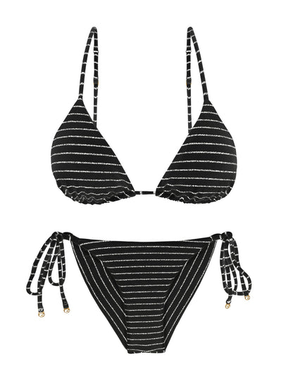 Product Front: Rio De Sol Set Set Linea-Black Lia Cheeky-Tie