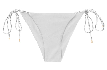 Product Front: Rio De Sol Bottom Bottom Shimmer-White Cheeky-Rope