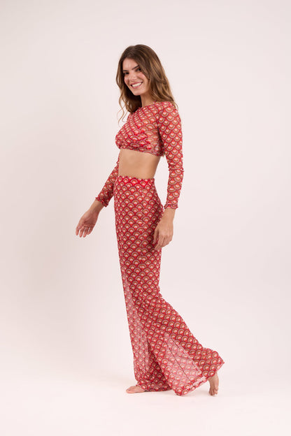 Image 03: Rio De Sol Beach Top Floral-Scales Top Harper