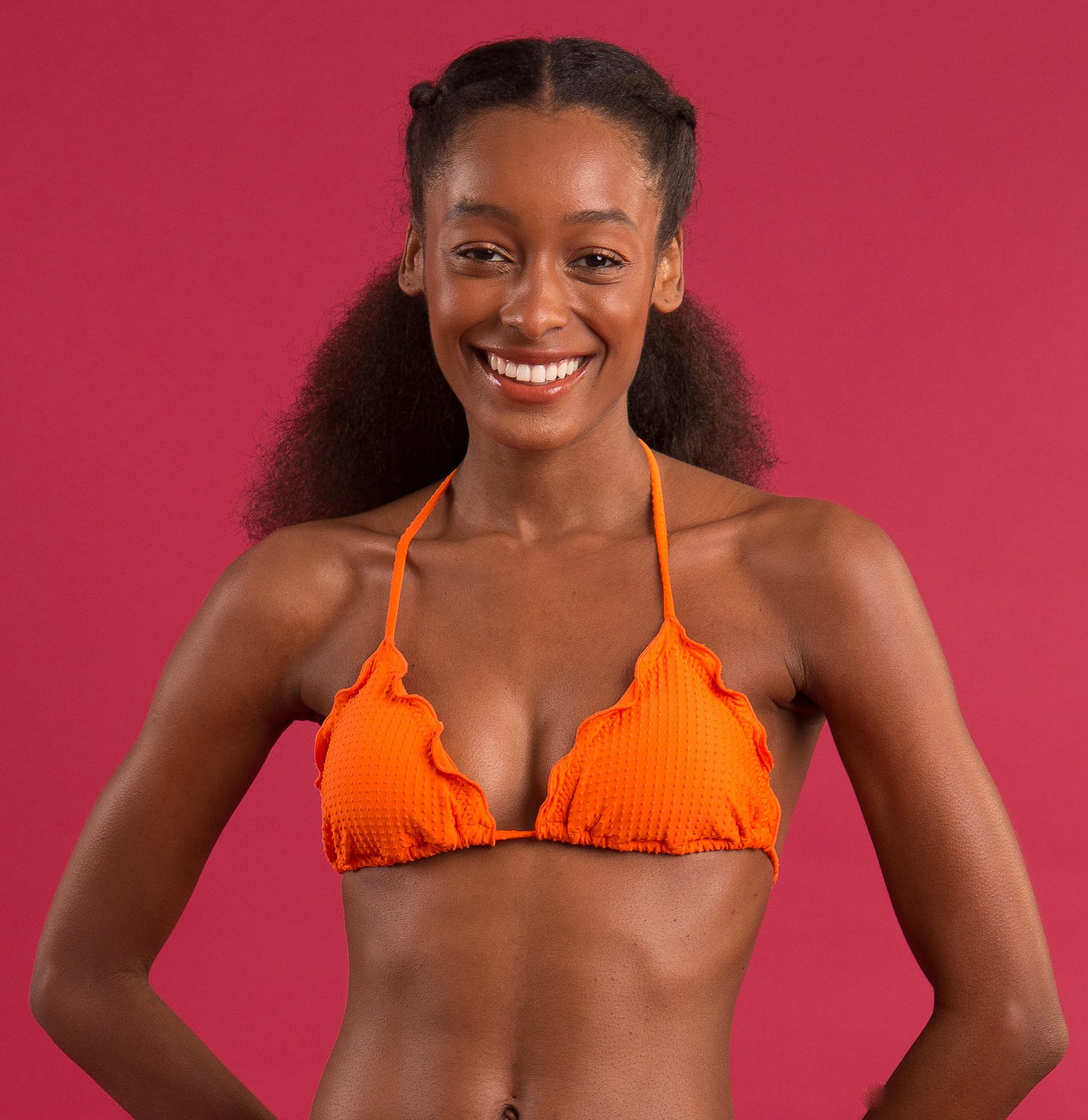 Image 10: Rio De Sol Top Top Dots-Orange Frufru