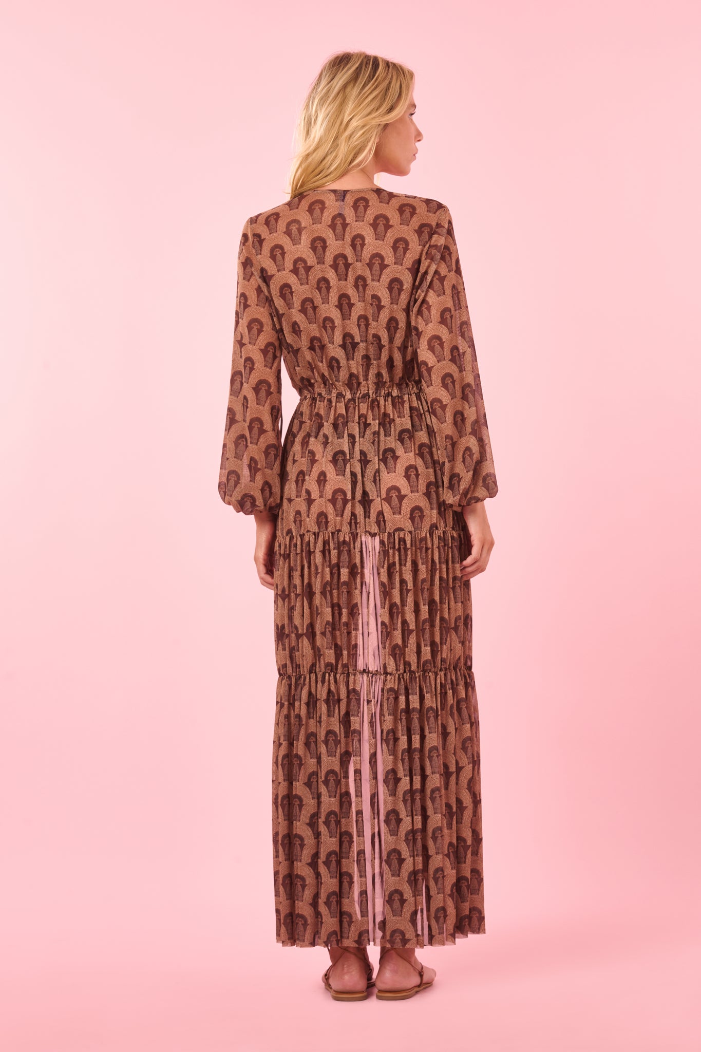 Model Back: Blueman Maxi Dresses Makani Tule