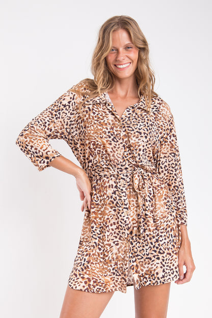 Gallery: Rio De Sol Shirtdress Leopard Chemise