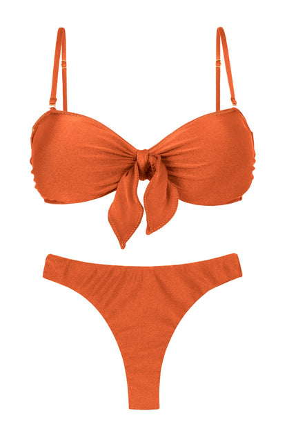Product Front: Rio De Sol Two Piece Swimwear Set Paprica Bandeau-No Nice-Fio