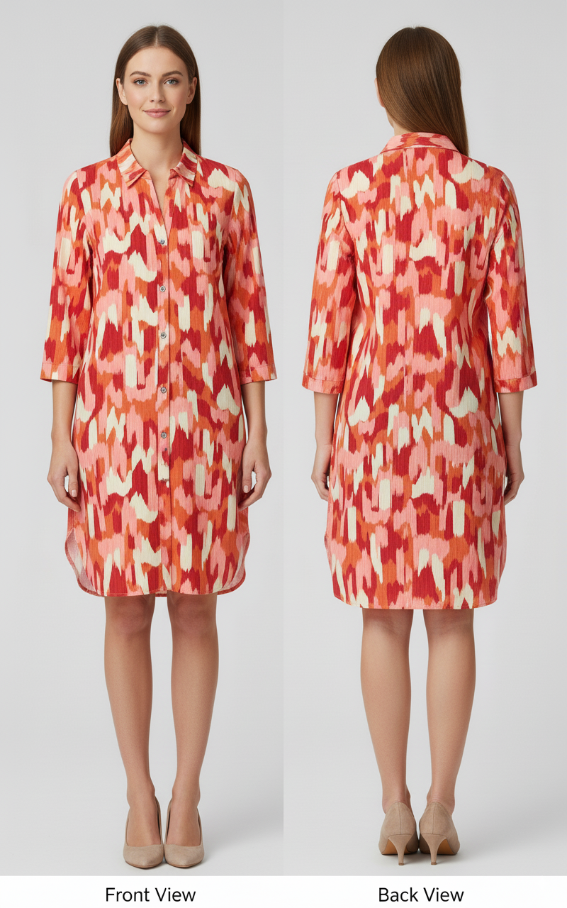 Model Front: Rio De Sol Shirtdress Mirage Chemise Gabriele