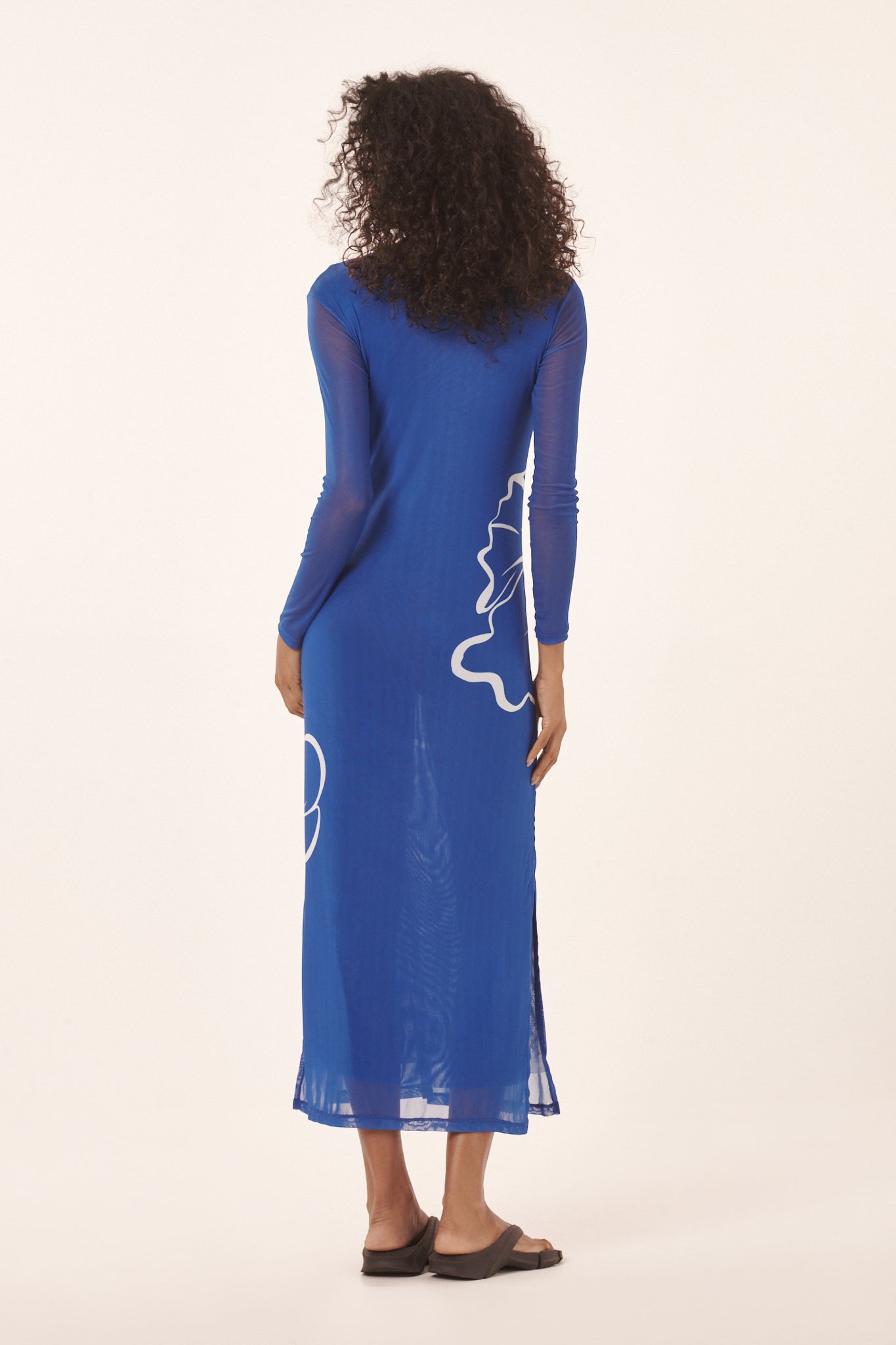 Model Back: Blueman Maxi Dresses Luau Tule Long