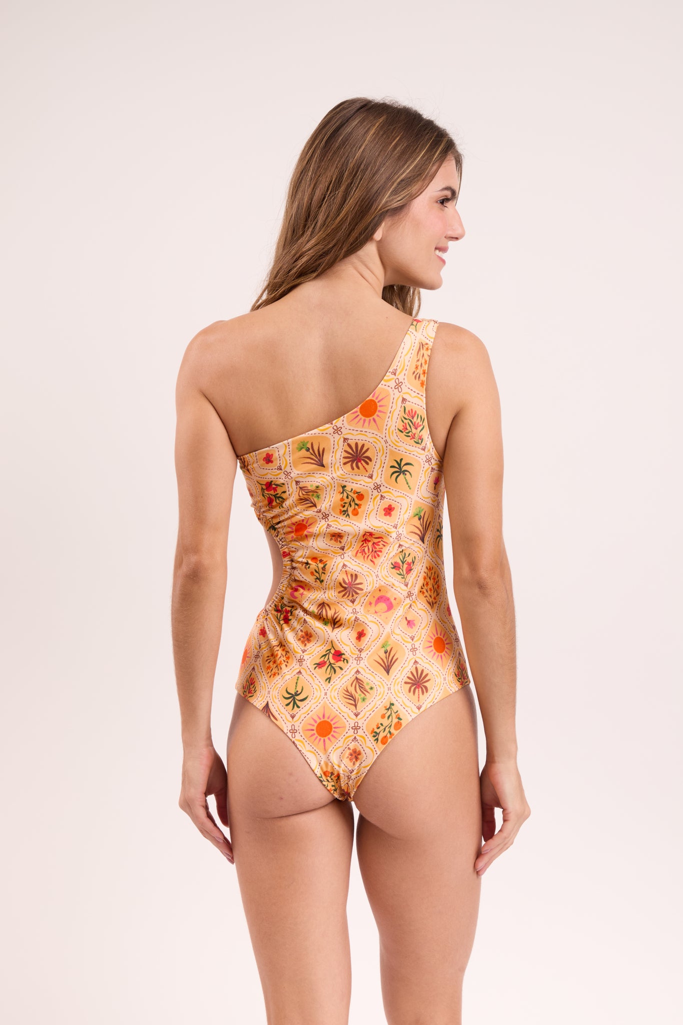 Model Back: Rio De Sol One-Piece Mosaico Maeve