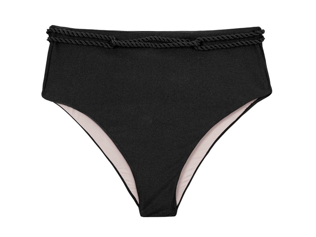 Product Front: Rio De Sol Bottom Bottom Shimmer-Black Hotpants