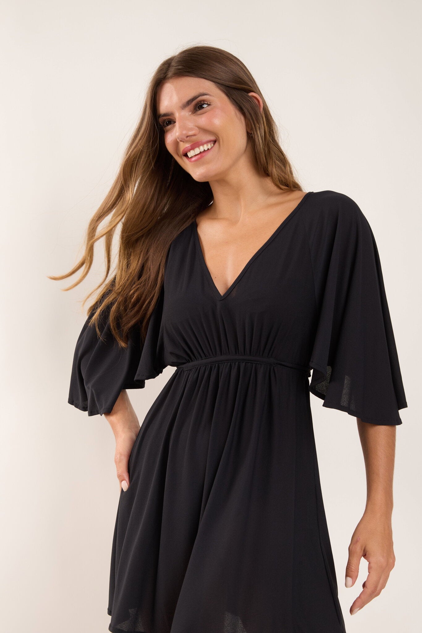 Image 05: Rio De Sol Mini Dress Black Mini Dress