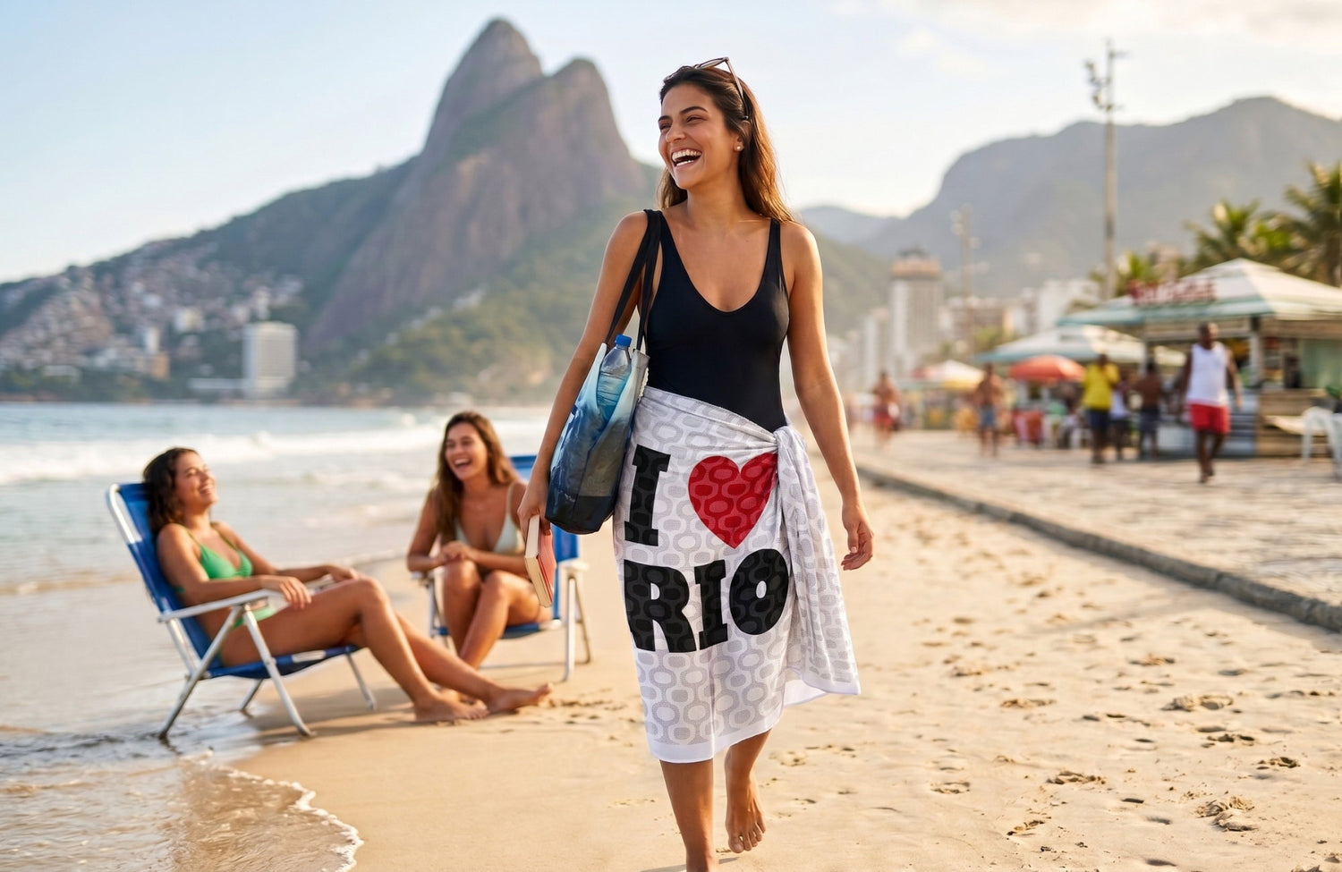 Image 04: Bali Blue Pareo Canga Ipanema Love Rio