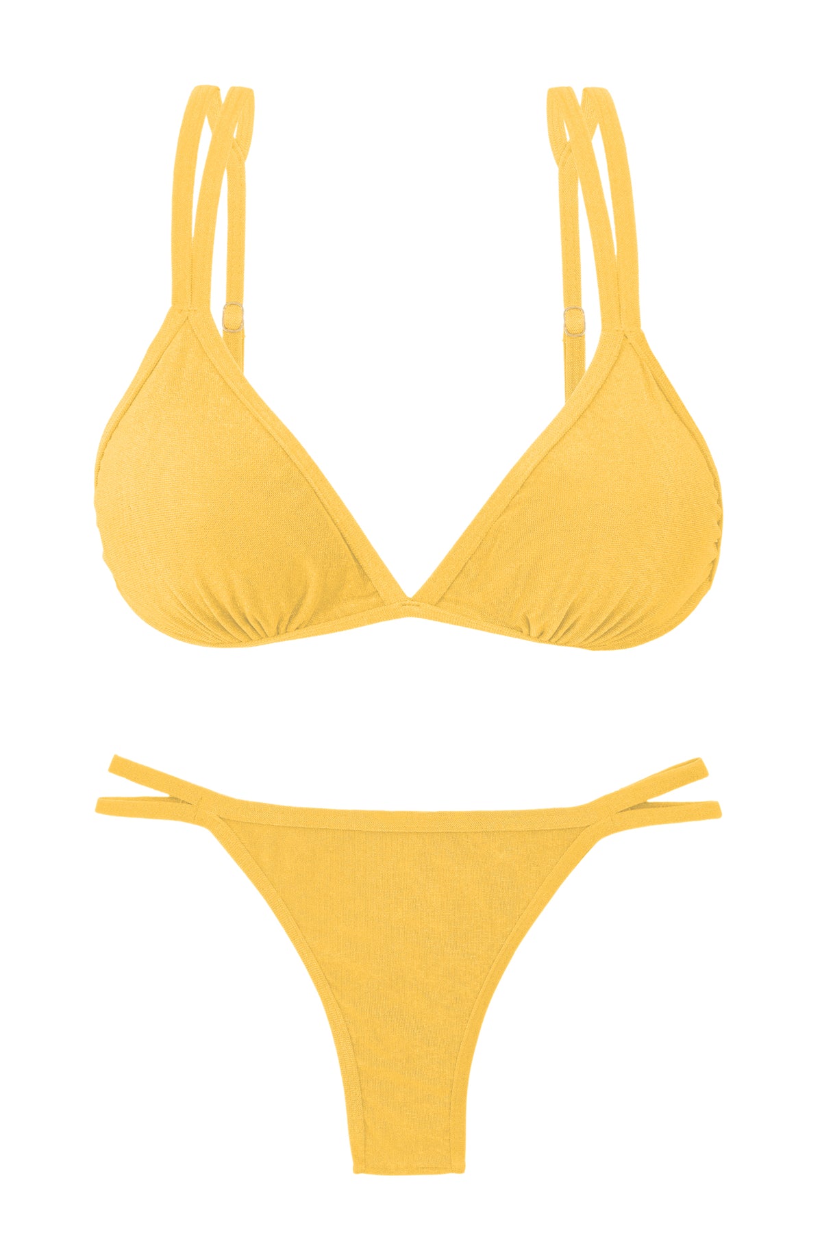 Product Front: Rio De Sol Two Piece Swimwear Set Malibu-Yellow Tri-Duo Mini-Duo
