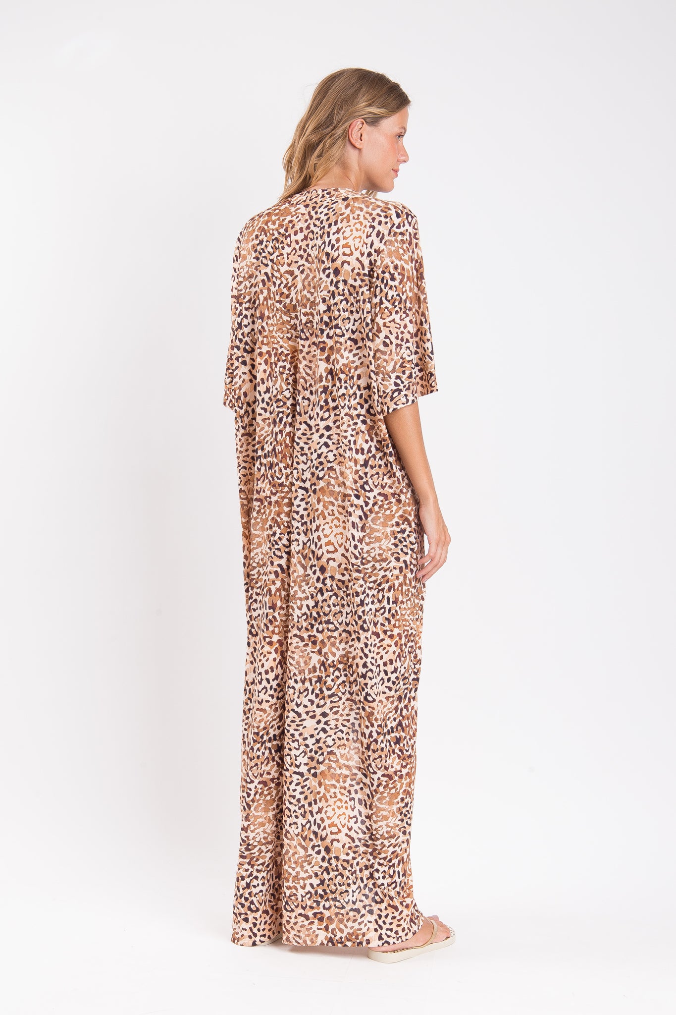 Model Back: Rio De Sol Maxi Dresses Leopard Long Dress