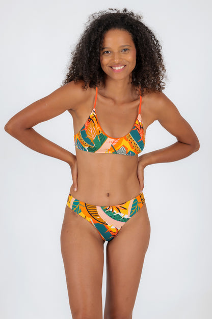 Model Front: Rio De Sol Top Top El-Arco Bralette-Orange