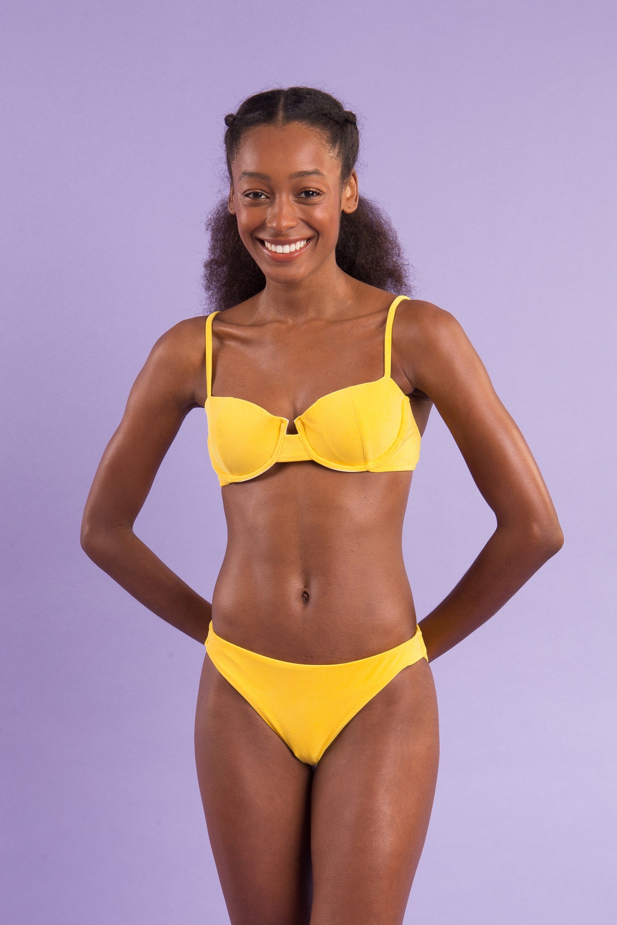 Image 11: Rio De Sol Two Piece Swimwear Set Malibu-Yellow Balconet Essential-Comfy