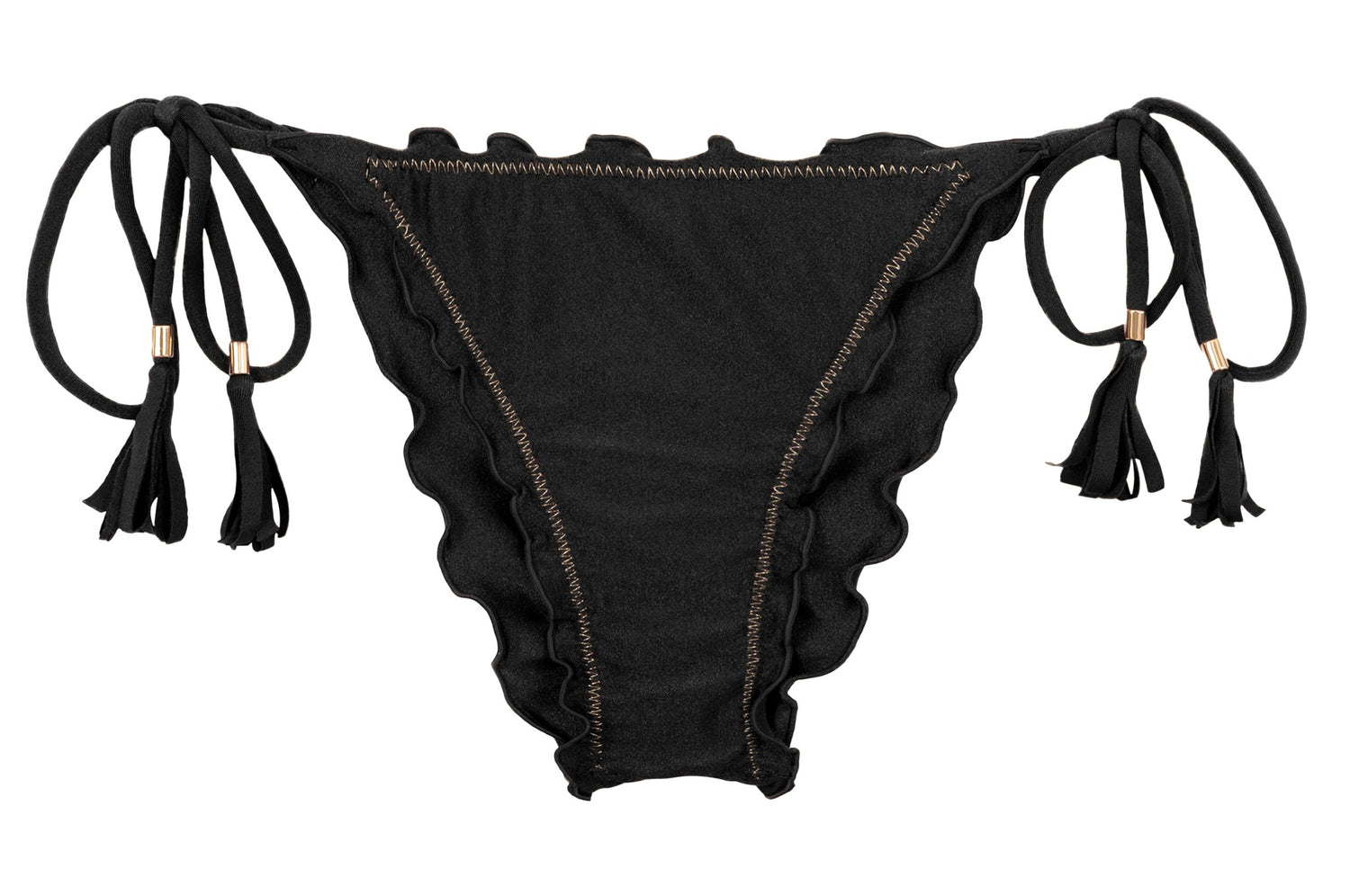 Product Front: Rio De Sol Bottom Bottom Shimmer-Black Frufru