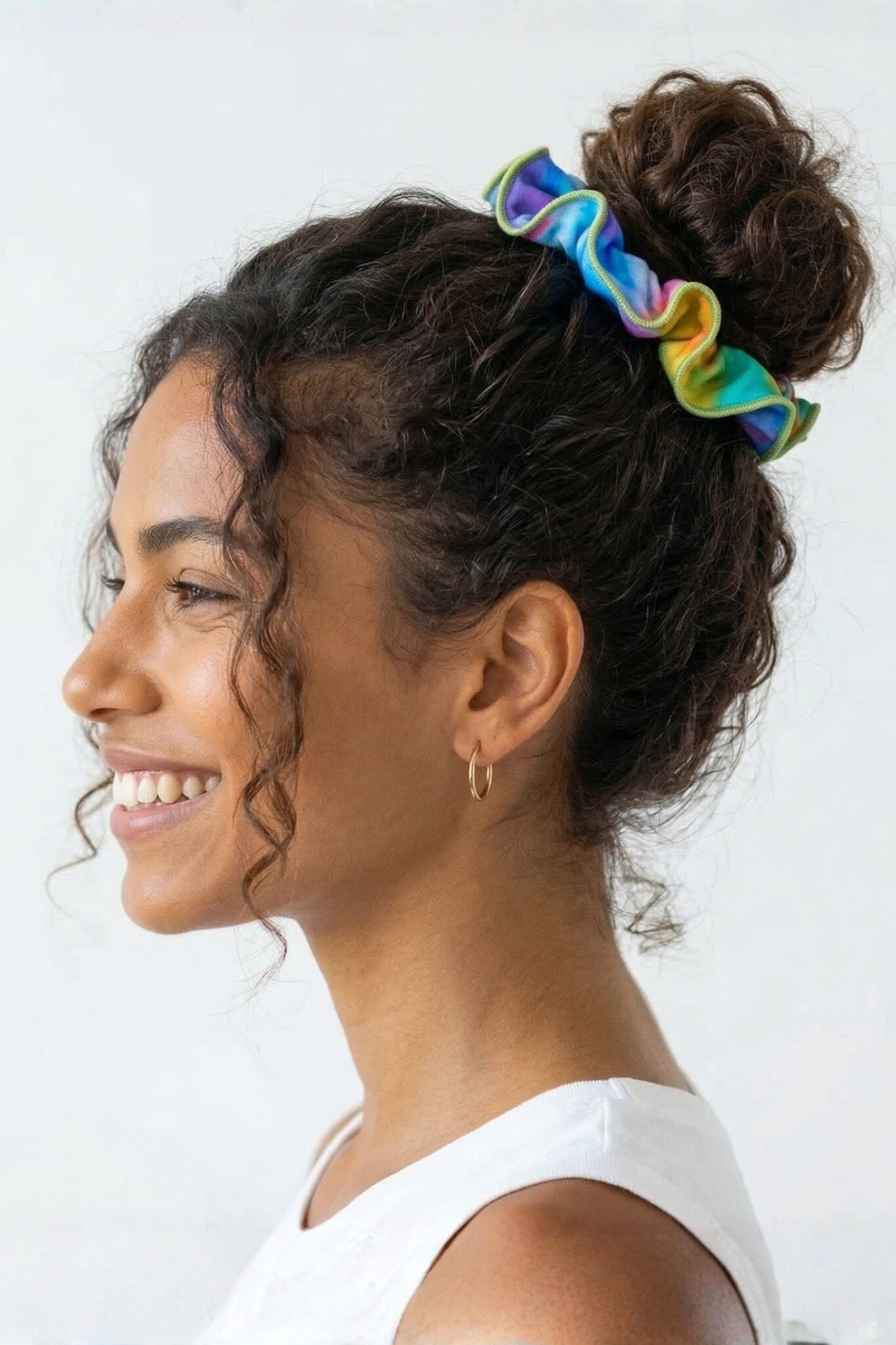 Model Front: Rio De Sol Hair Accessory Fusion Scrunchie