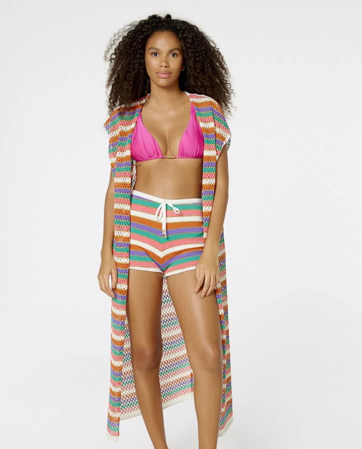 Gallery: Blueman Kaftans / Cover Ups Blusa Kimono Listras