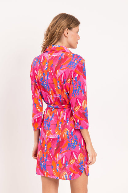 Model Back: Rio De Sol Shirtdress Flavors Chemise