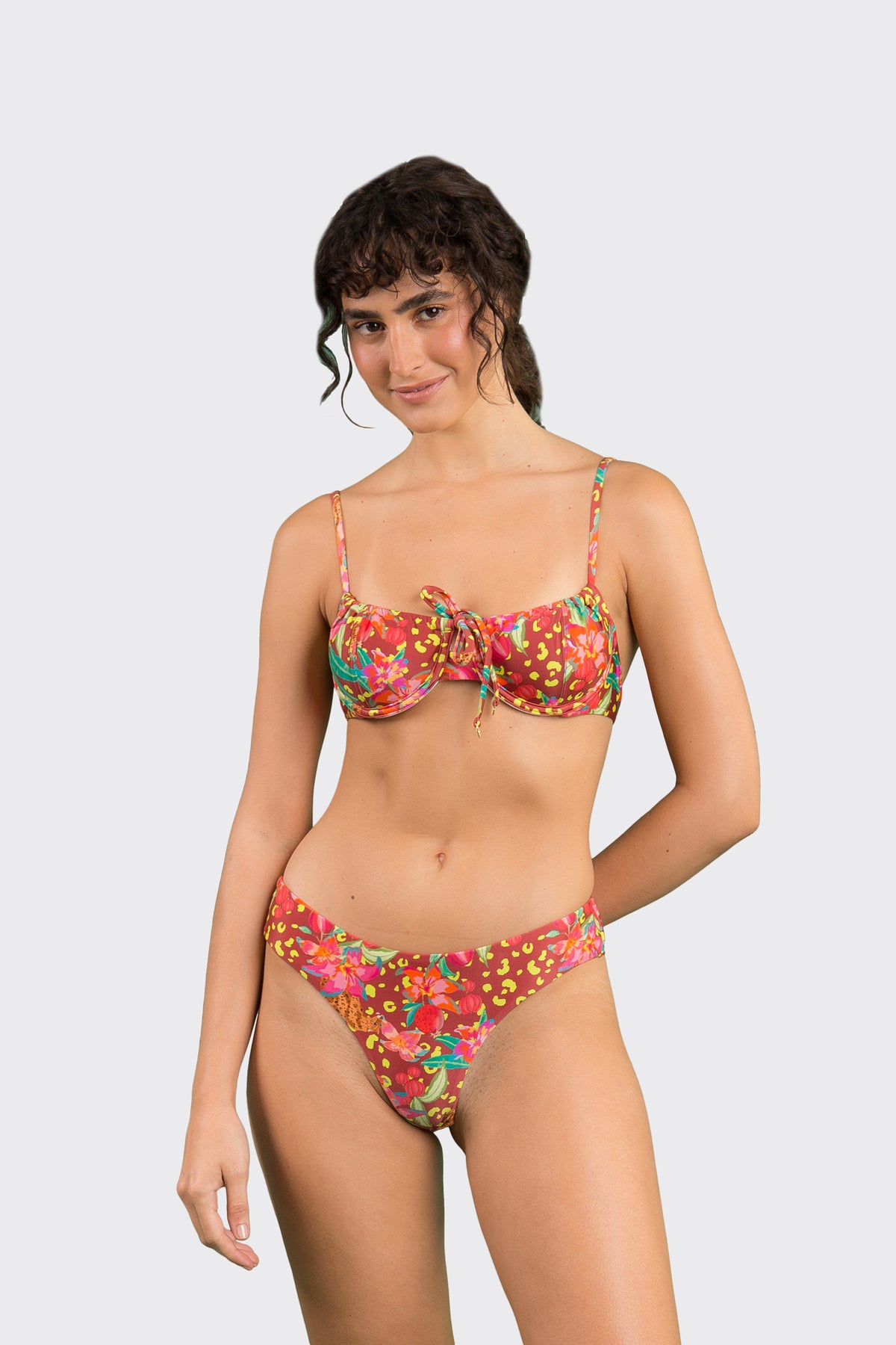 Image 04: Rio De Sol Two Piece Swimwear Set Tropics Balconet-Tie Ciao