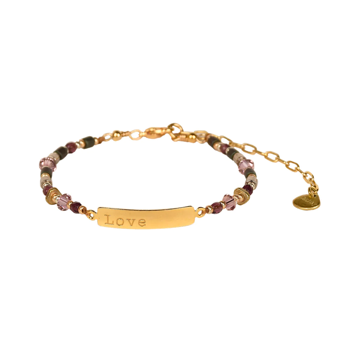 Model Front: Mishky Bracelet Love Gold B-St-Xs-10928