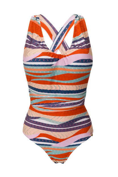 Model Front: La Playa One-Piece Maio Navy