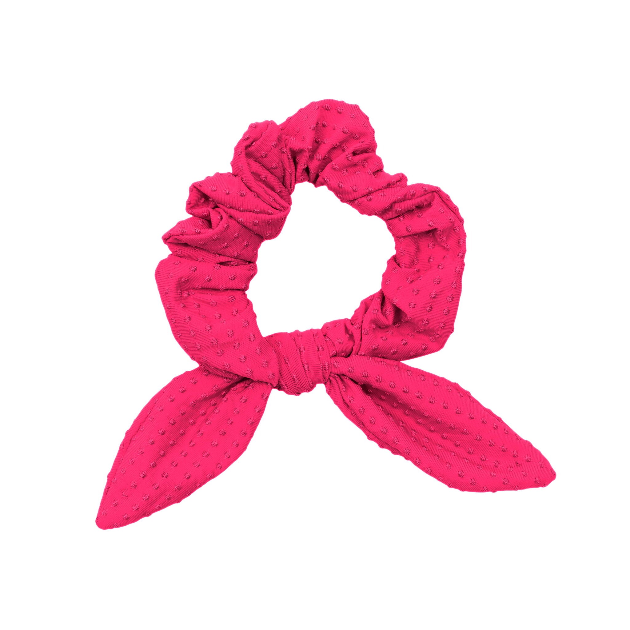 Product Front: Rio De Sol Hair Accessory Dots-Virtual-Pink Scrunchie