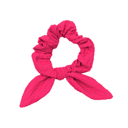 Product Front: Rio De Sol Hair Accessory Dots-Virtual-Pink Scrunchie