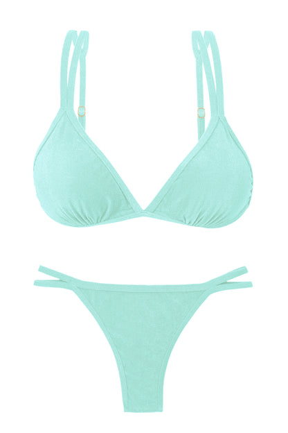 Product Front: Rio De Sol Two Piece Swimwear Set Malibu-Menta Tri-Duo Mini-Duo