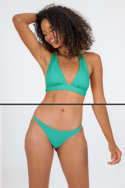 Model Front: Rio De Sol Two Piece Swimwear Set Opal Halter-Cos Leblon-Fio