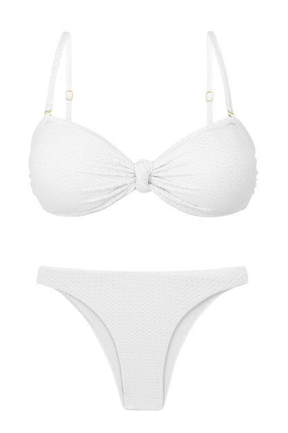 Product Front: Rio De Sol Set Set Bora-White Bandeau-Joy Leblon