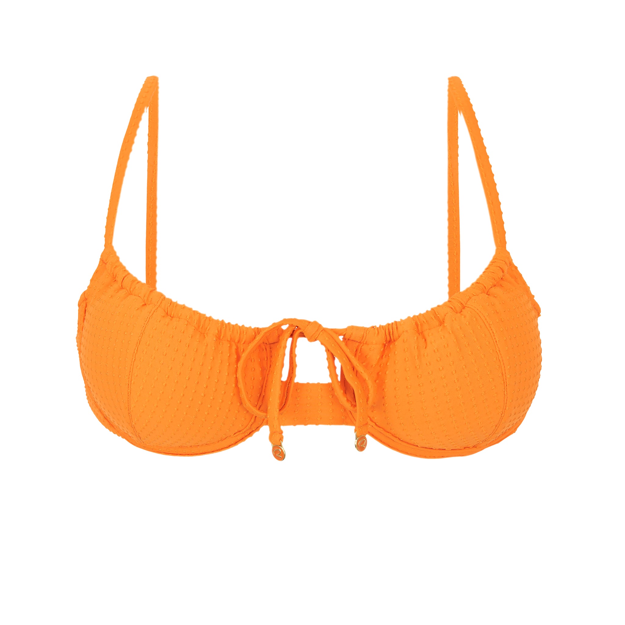Product Front: Rio De Sol Top Top Dots-Mango Balconet-Tie