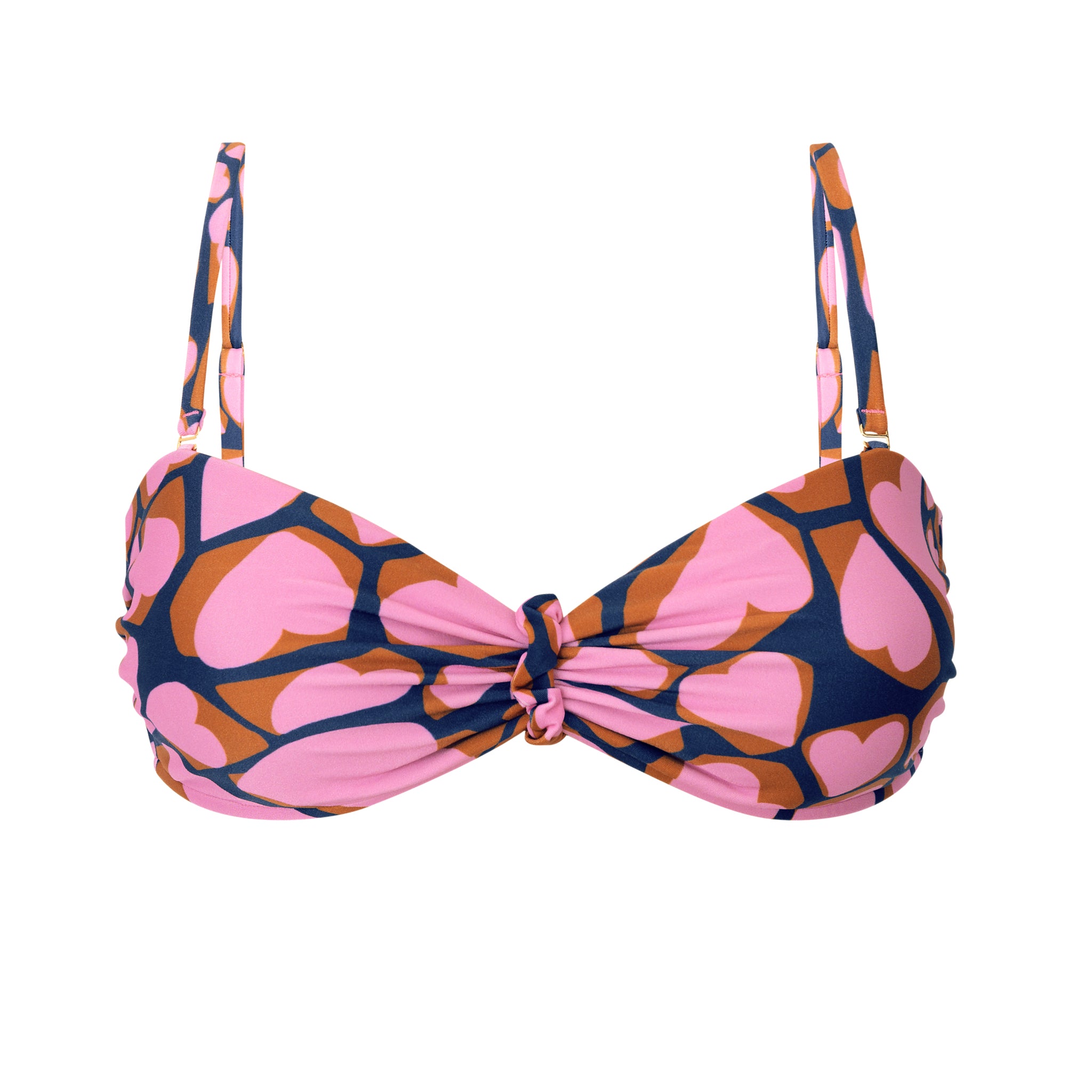 Product Front: Rio De Sol Top Top Amore-Pink Bandeau-Crispy