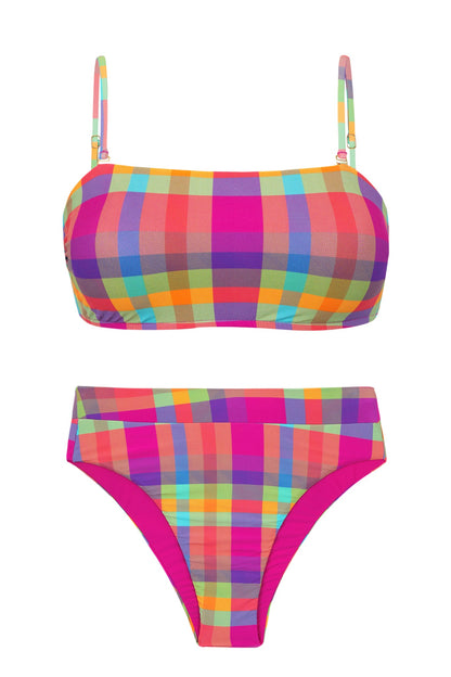 Product Front: Rio De Sol Set Set Tulip-Garden Bandeau-Reto Hotpant-Cos